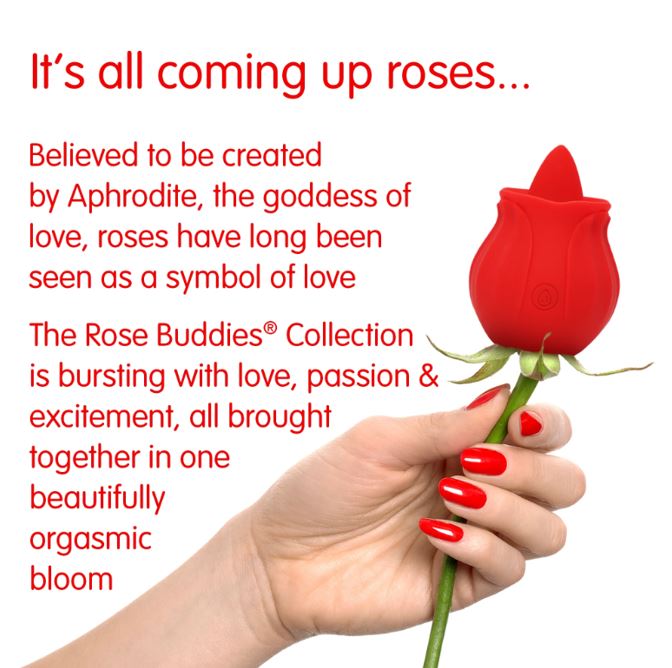Skins Rose Buddies The Rose Lix Clitoral Massager Red | Clitoral Vibrator | Skins | Bodyjoys