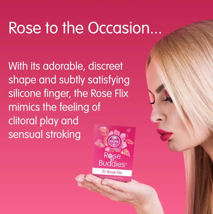 Skins Rose Buddies The Rose Flix Clitoral Massager Pink | Clitoral Vibrator | Skins | Bodyjoys