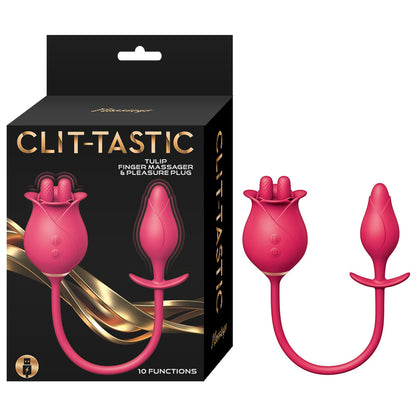 Clit-Tastic Tulip Finger Massager & Pleasure Butt Plug Set | Clitoral Vibrator | Nasstoys | Bodyjoys