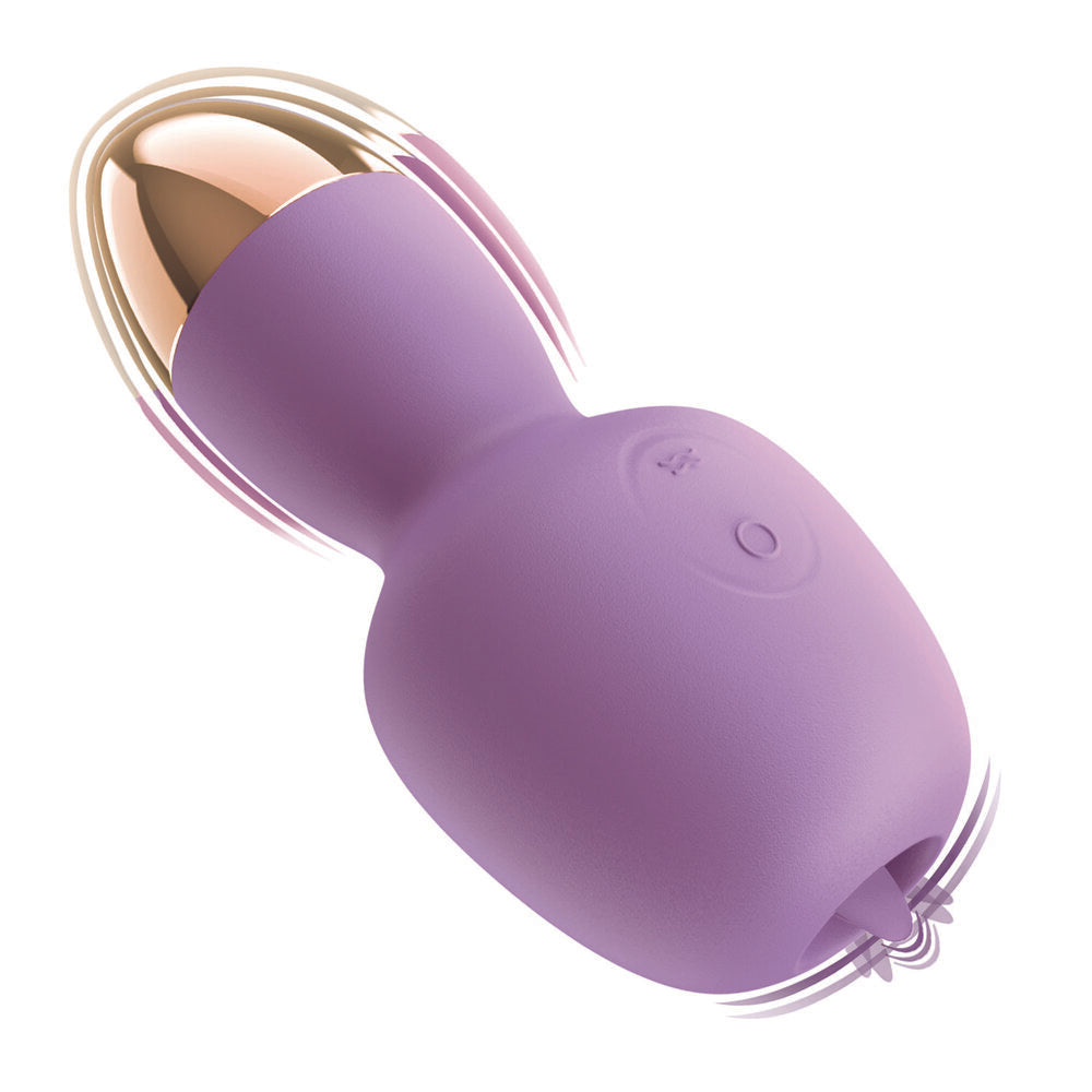 Clit-Tastic Intense Tongue Licking Dual Massager Purple | Clitoral Vibrator | Nasstoys | Bodyjoys