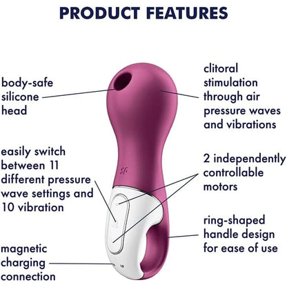 Satisfyer Lucky Libra Air Pulse Stim And Vibe | Clitoral Suction Vibrator | Satisfyer | Bodyjoys