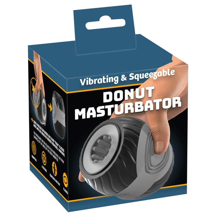 Vibrating And Squeezable Donut Masturbator | Male Vibrator | You2Toys | Bodyjoys