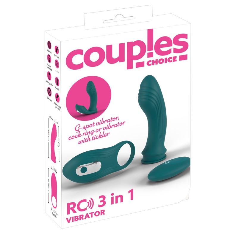 Couples Choice RC 3-In-1 Vibrator Green | Couples Vibrator | You2Toys | Bodyjoys