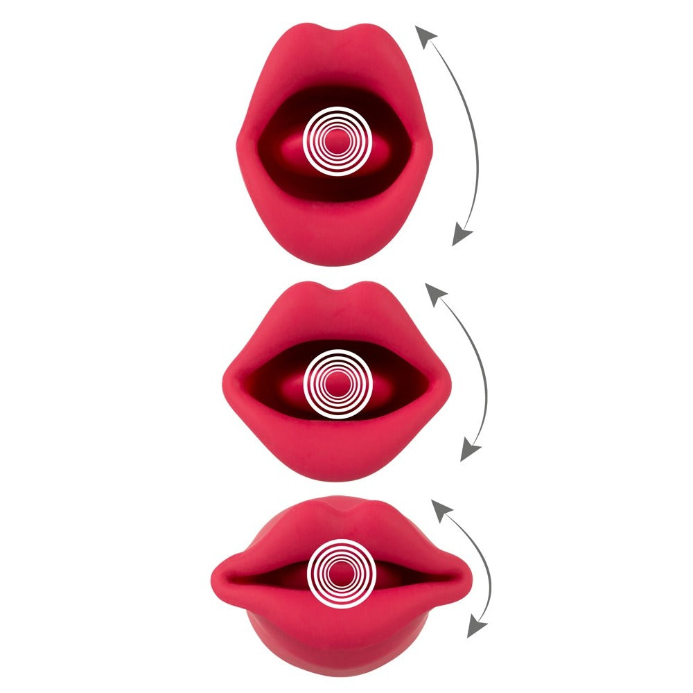 Oral Fun Moving Lips Vibrating Tongue Vibrator Red | Clitoral Vibrator | You2Toys | Bodyjoys