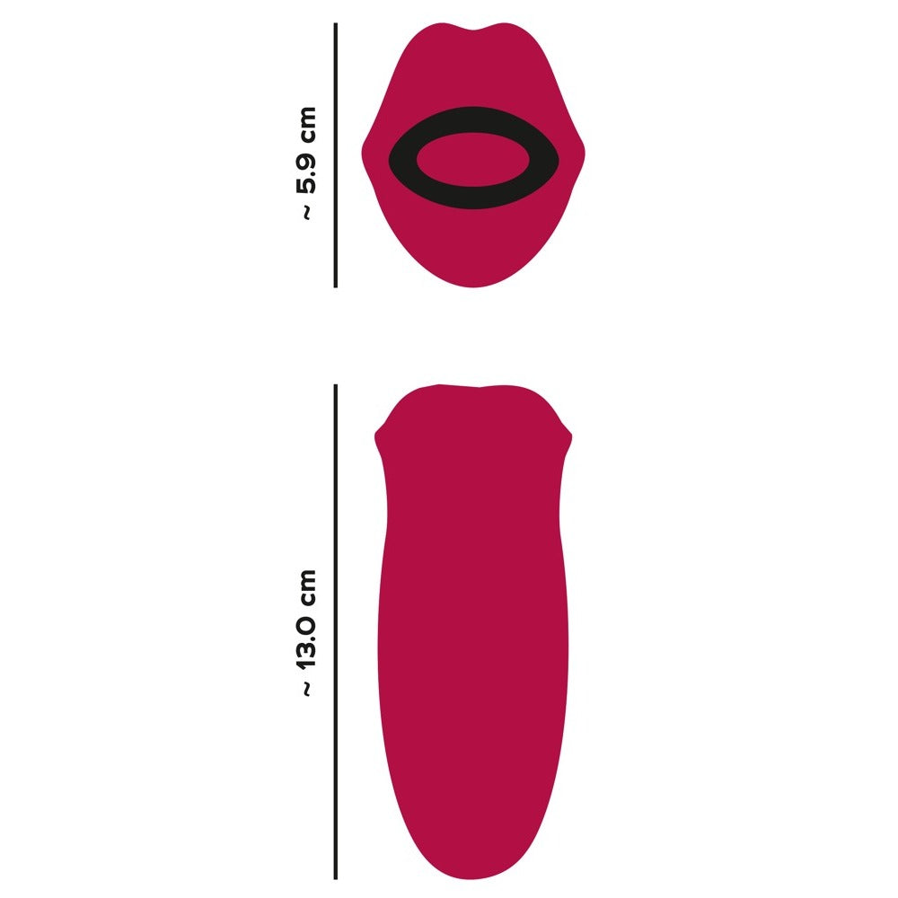 Oral Fun Moving Lips Vibrating Tongue Vibrator Red | Clitoral Vibrator | You2Toys | Bodyjoys