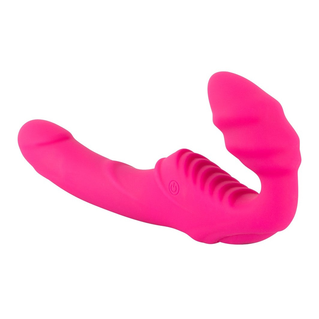 Vibrating Strapless Strap-On 2 Remote Double Teaser Pink | Strapless Strap-On | You2Toys | Bodyjoys