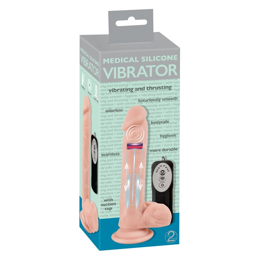 Medical Silicone Thrusting Vibrator | Thrusting Vibrator | You2Toys | Bodyjoys