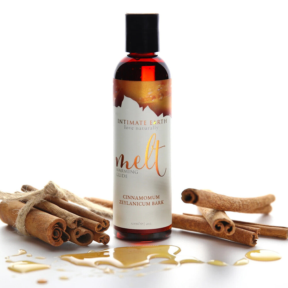 Intimate Earth Melt Warming Glide Cinnamon Bark 60ml | Tingling & Warming Lube | Intimate Earth | Bodyjoys