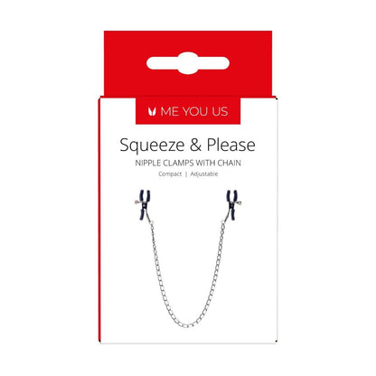 Squeeze And Please Nipple Clamps With Chain | Nipple Clamps | Me You Us | Bodyjoys