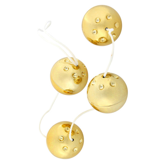 4 Gold Vibro Balls | Kegel Exercisers | Seven Creations | Bodyjoys