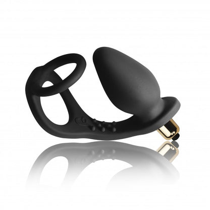 Rocks-Off 7-Speed RO-Zen Cock Ring And Anal Plug Black | Anal Cock Ring | Rocks-Off | Bodyjoys