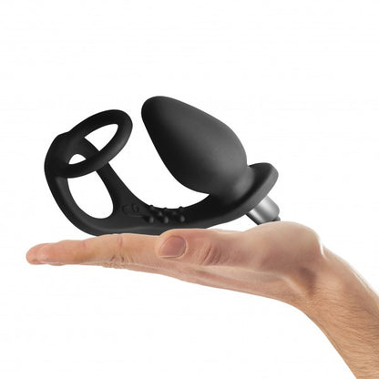 Rocks-Off 7-Speed RO-Zen Cock Ring And Anal Plug Black | Anal Cock Ring | Rocks-Off | Bodyjoys