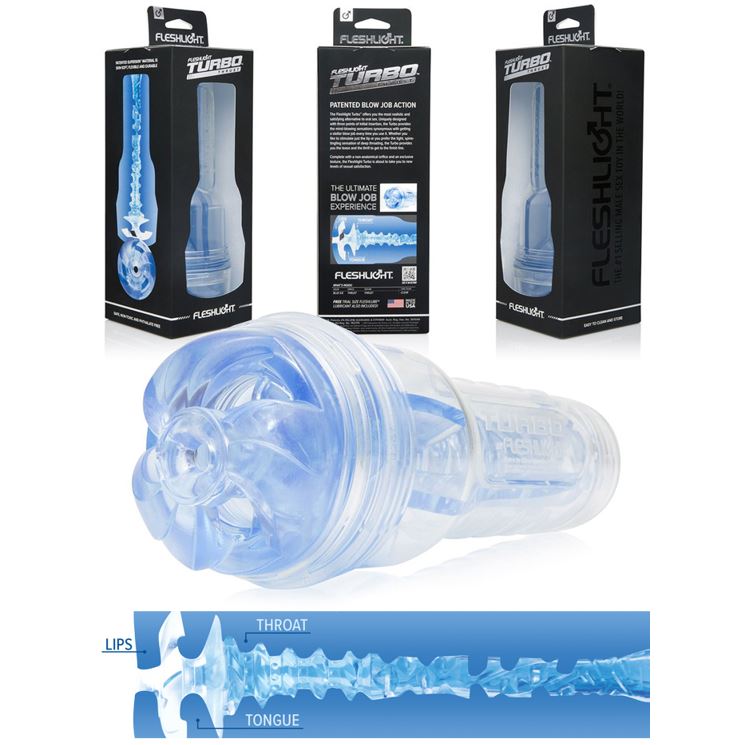 Fleshlight Turbo Thrust Blue Ice Masturbator | Fleshlight Stroker | Fleshlight | Bodyjoys