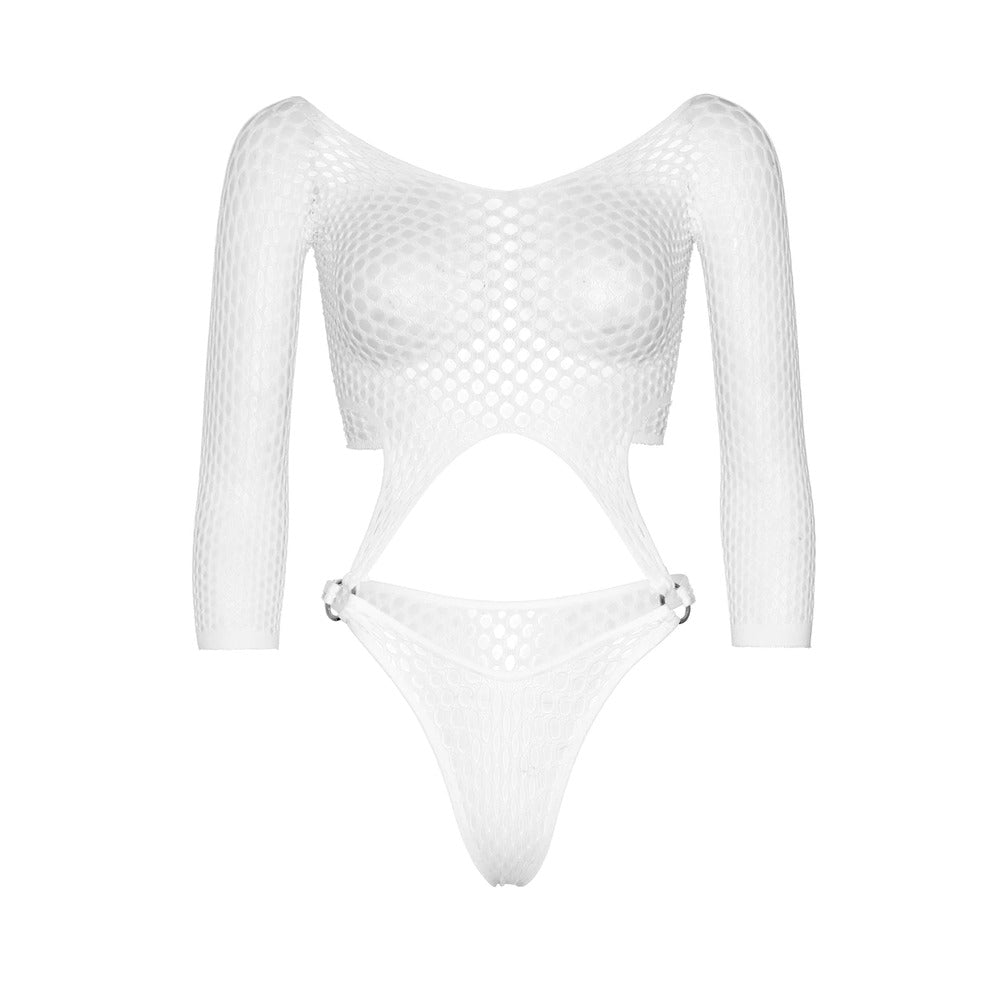 Leg Avenue Top Bodysuit With Thong White Size 6 To 12 | Bodies & Teddies | Leg Avenue Lingerie | Bodyjoys