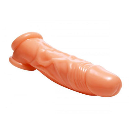 Realistic Penis Enhancer And Ball Stretcher 8 Inch Beige | Penis Sheath | XR Brands | Bodyjoys