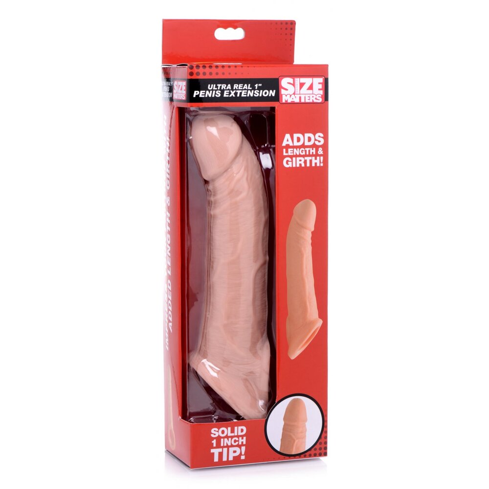 Ultra Real 2 Inch Solid Tip Penis Extension Beige | Penis Sheath | XR Brands | Bodyjoys
