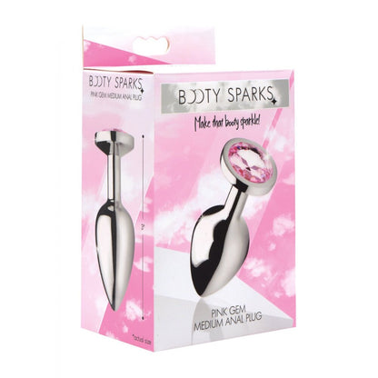 Booty Sparks Pink Gem Anal Plug Medium | Jewelled Butt Plug | XR Brands | Bodyjoys