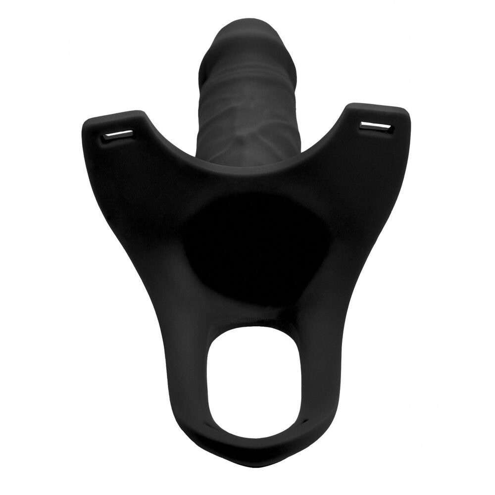 Size Matters Hollow Silicone Dildo Strap-On Black | Hollow Strap-On | Size Matters | Bodyjoys