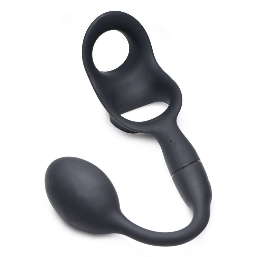 Alpha Pro 10X P-Bomb Cock And Ball Ring With Vibrating Anal Plug | Anal Cock Ring | XR Brands | Bodyjoys