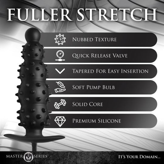 Master Series Ass Puffer Nubbed Inflatable Silicone Butt Plug | Inflatable Butt Plug | Master Series | Bodyjoys