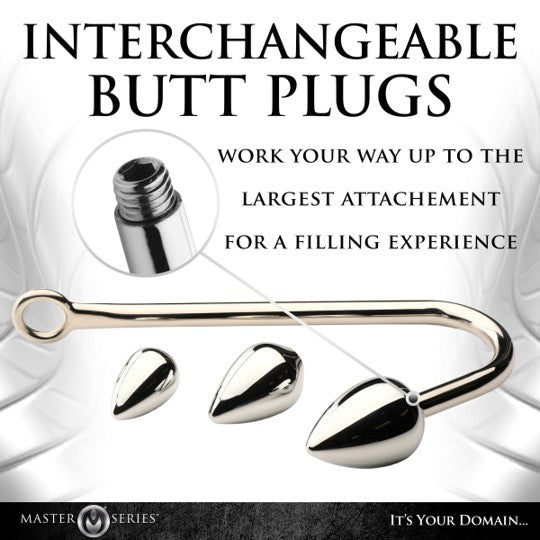 Master Series Anal Hook Training Set With 3 Plugs | Metal Butt Plug | Master Series | Bodyjoys