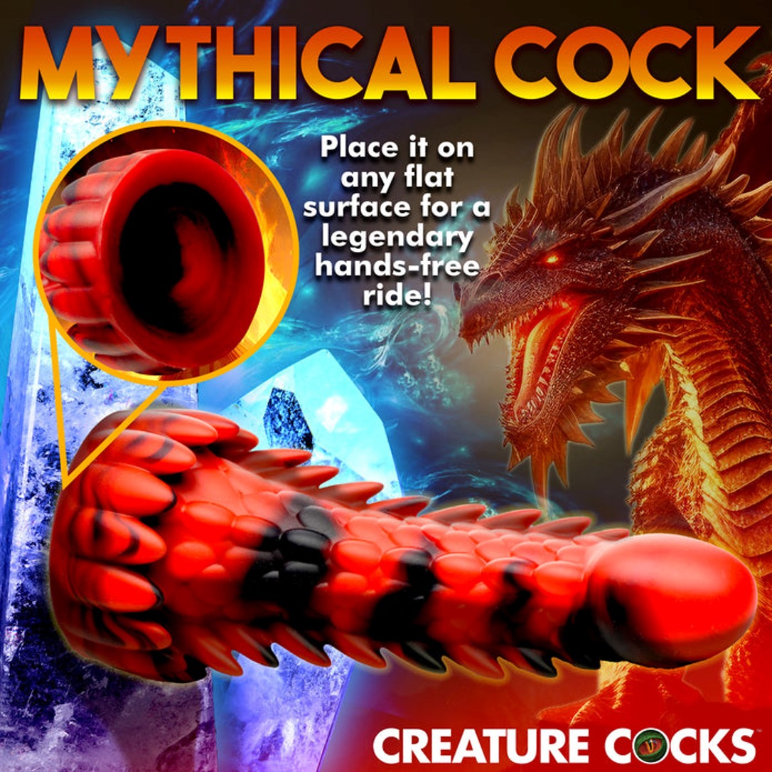 Creature Cocks Demon Rising Scaly Dragon Silicone Dildo | Fantasy Dildo | XR Brands | Bodyjoys