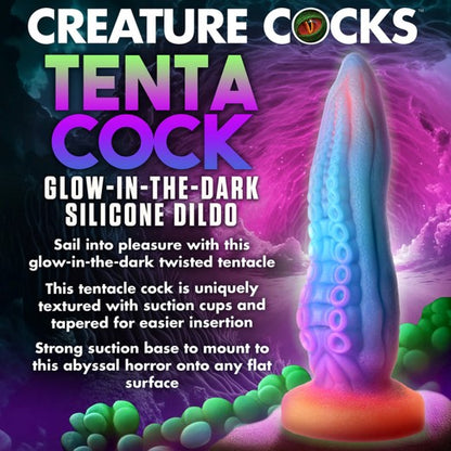 Creature Cocks Tenta-Cock Glow-In-The-Dark Silicone Dildo | Fantasy Dildo | XR Brands | Bodyjoys