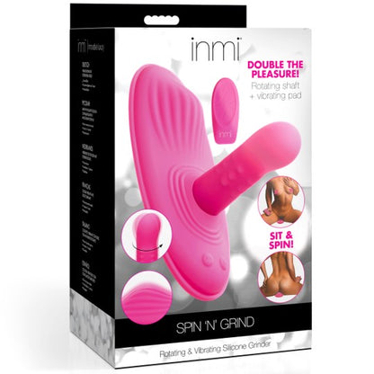 Inmi Spin 'N' Grind Rotating And Vibrating Silicone Grinder | Clitoral Vibrator | XR Brands | Bodyjoys