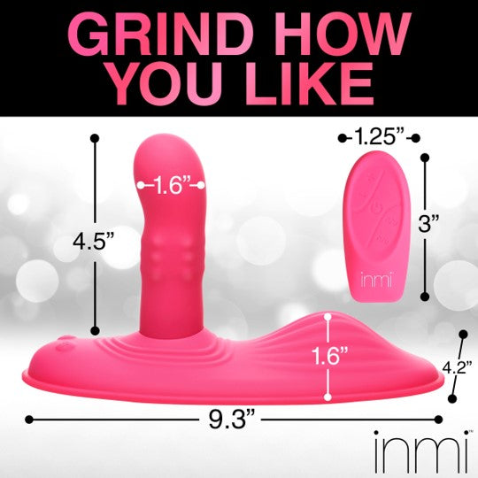 Inmi Spin 'N' Grind Rotating And Vibrating Silicone Grinder | Clitoral Vibrator | XR Brands | Bodyjoys