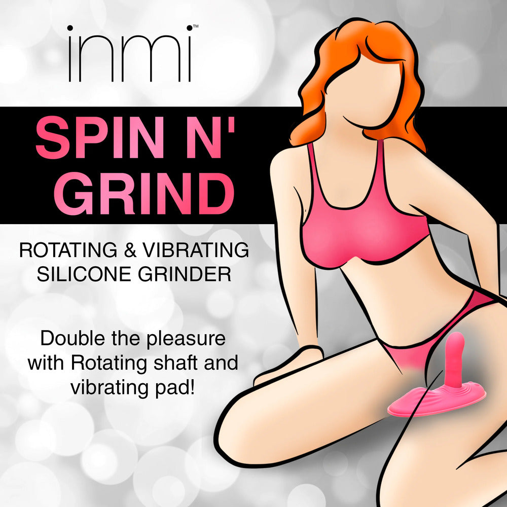 Inmi Spin 'N' Grind Rotating And Vibrating Silicone Grinder | Clitoral Vibrator | XR Brands | Bodyjoys