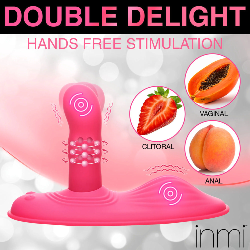 Inmi Spin 'N' Grind Rotating And Vibrating Silicone Grinder | Clitoral Vibrator | XR Brands | Bodyjoys