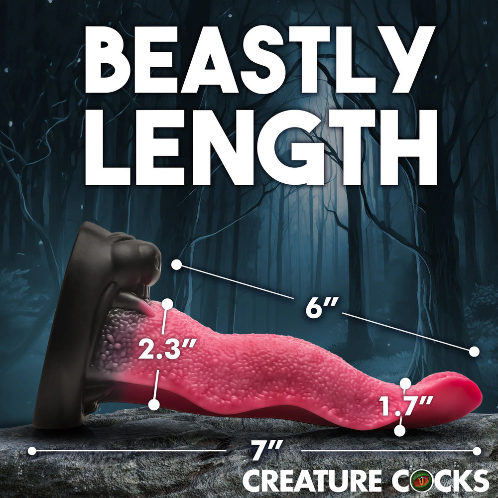 Creature Cocks Wolf's Lick Maw 6 Inch Silicone Tongue Dildo | Fantasy Dildo | XR Brands | Bodyjoys