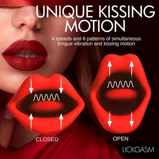 Lickgasm Magic Kiss Clit Stimulator With Thrusting Vibrator | Clitoral Vibrator | XR Brands | Bodyjoys