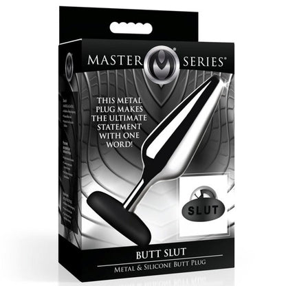 Master Series Butt Slut Metal And Silicone Butt Plug | Metal Butt Plug | Master Series | Bodyjoys