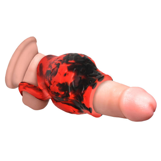 Creature Cocks Hell Hound Girth Enhancer With Ball Strap | Penis Sheath | XR Brands | Bodyjoys