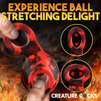 Creature Cocks Hell Hound Girth Enhancer With Ball Strap | Penis Sheath | XR Brands | Bodyjoys