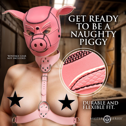 Master Series Swine Pig Neoprene Hood Pink | Bondage Hoods & Masks | Master Series | Bodyjoys