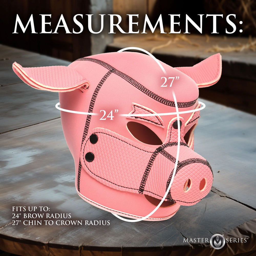 Master Series Swine Pig Neoprene Hood Pink | Bondage Hoods & Masks | Master Series | Bodyjoys