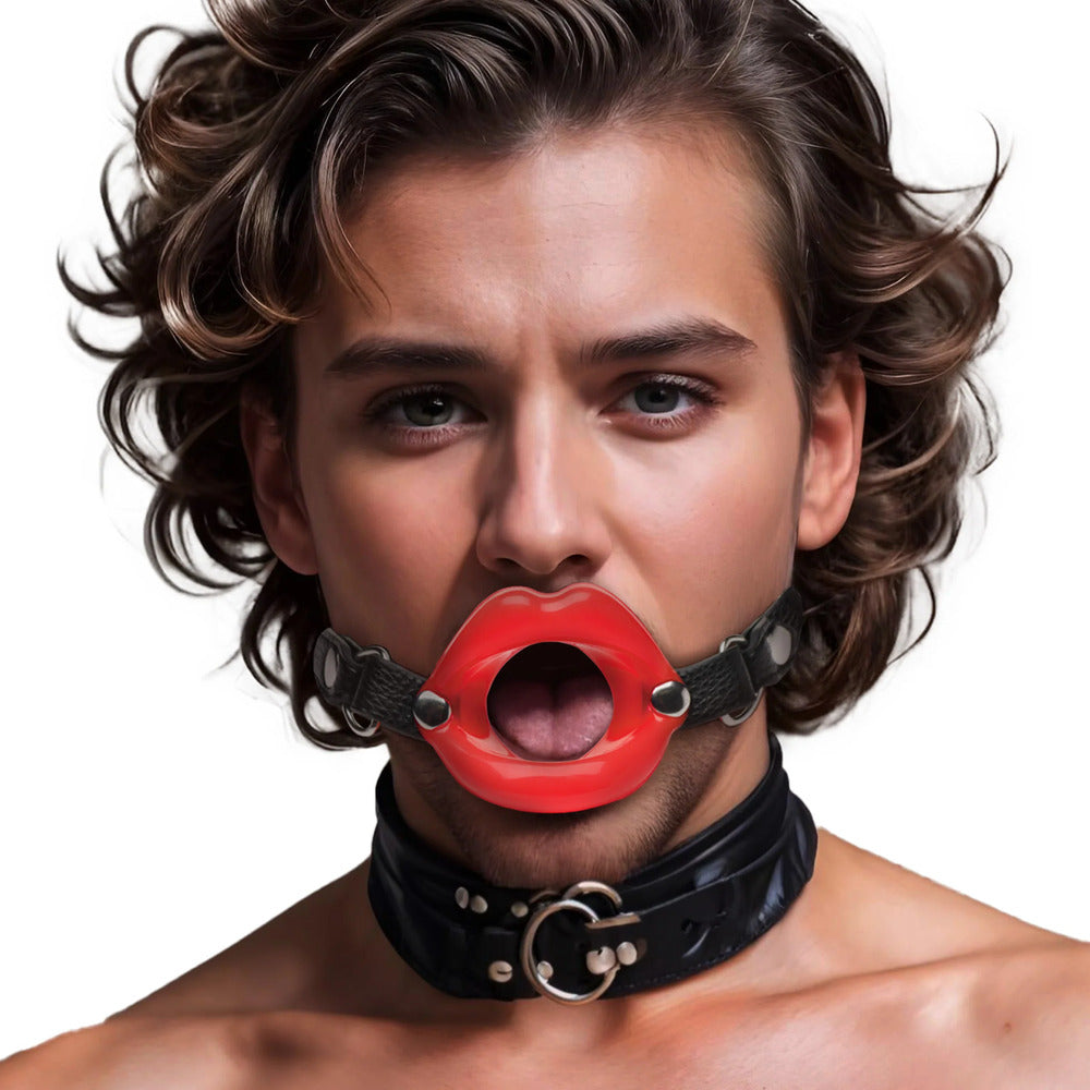 Master Series Juicy Lips Silicone Open Mouth Gag Red | Bondage Gag | Master Series | Bodyjoys