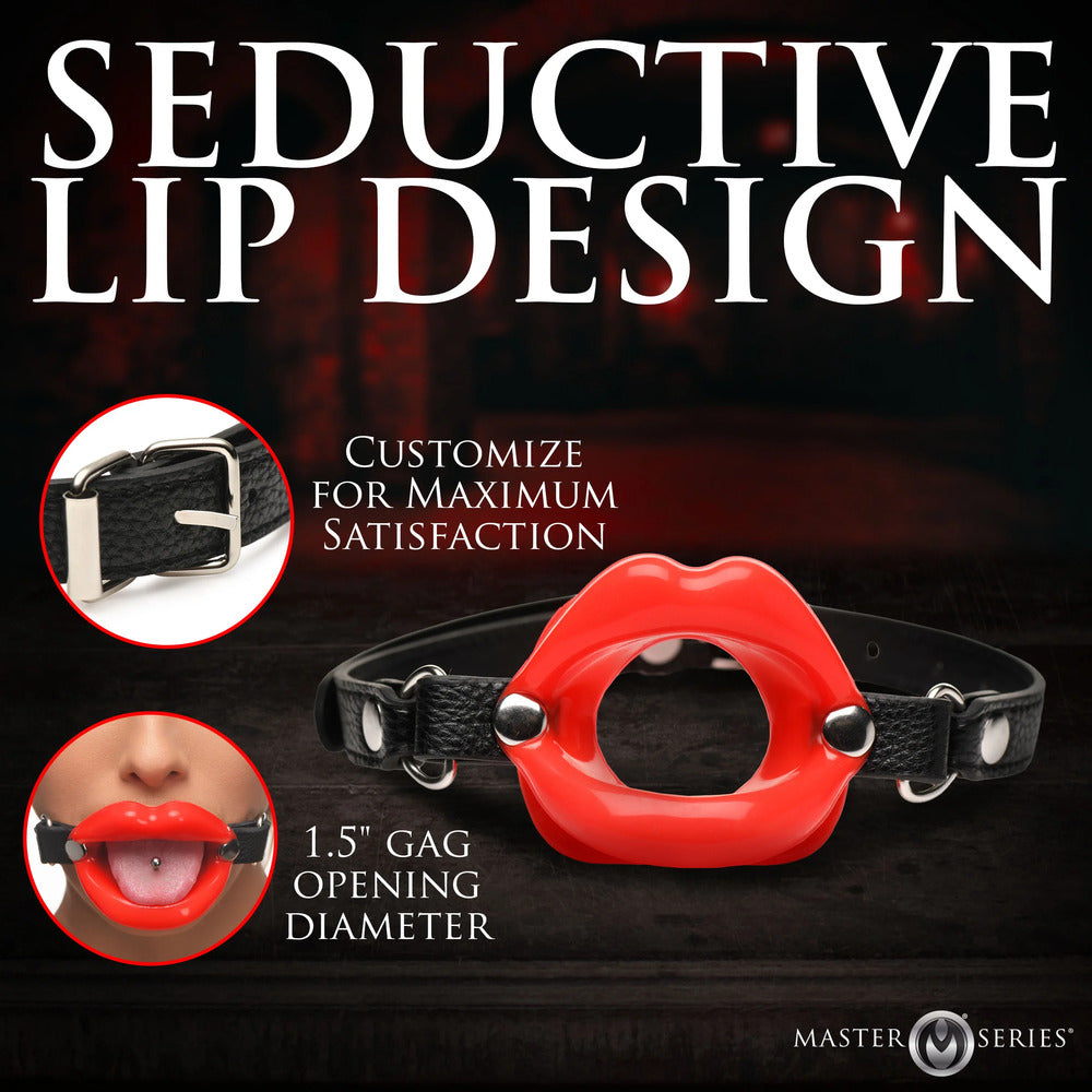 Master Series Juicy Lips Silicone Open Mouth Gag Red | Bondage Gag | Master Series | Bodyjoys