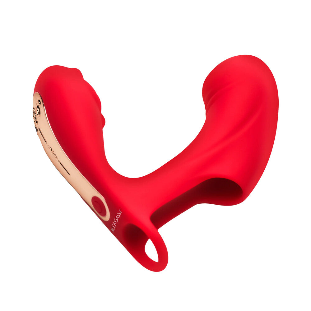 Bloomgasm Rose Touch Pulsing Silicone Finger Vibrator Red | Finger Vibrator | XR Brands | Bodyjoys