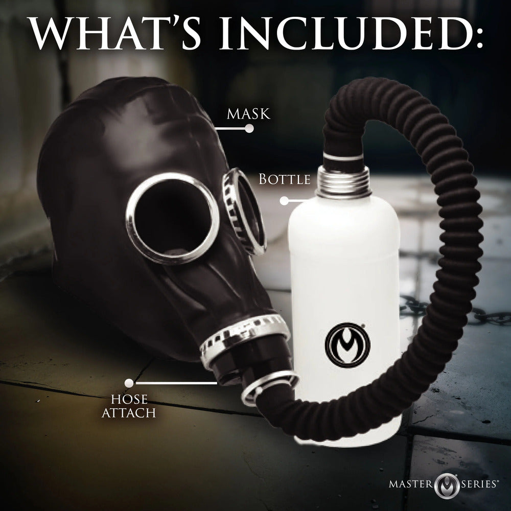 Master Series Dark Inhaler Gas Mask With Aroma Bottle | Bondage Hoods & Masks | Master Series | Bodyjoys