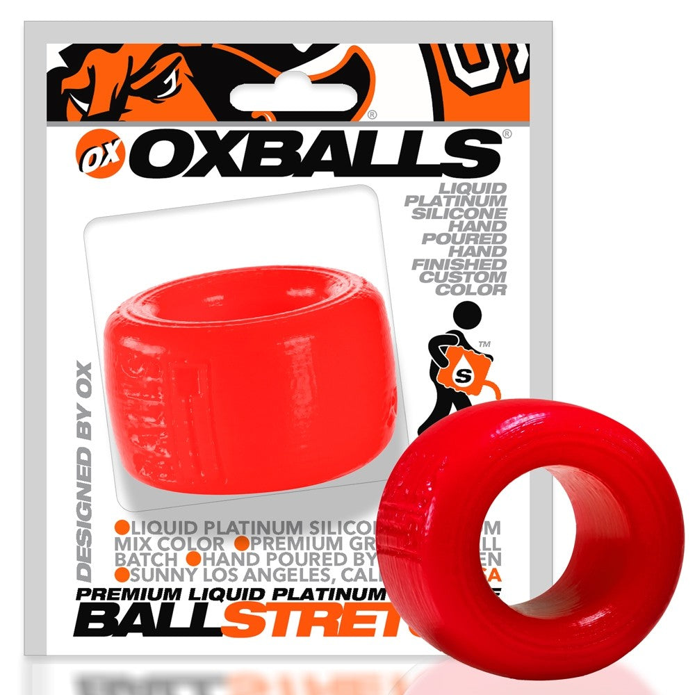 Oxballs Balls-T Platinum Silicone Ball Stretcher Red | Ball Stretcher | Oxballs | Bodyjoys