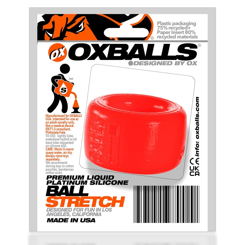 Oxballs Balls-T Platinum Silicone Ball Stretcher Red | Ball Stretcher | Oxballs | Bodyjoys