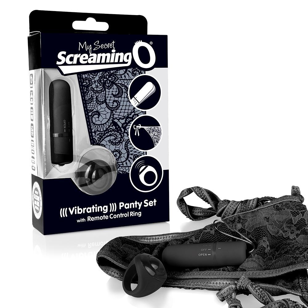 My Secret Screaming O Charged Remote Vibrating Panties Black | Vibrating Knickers | Screaming O | Bodyjoys