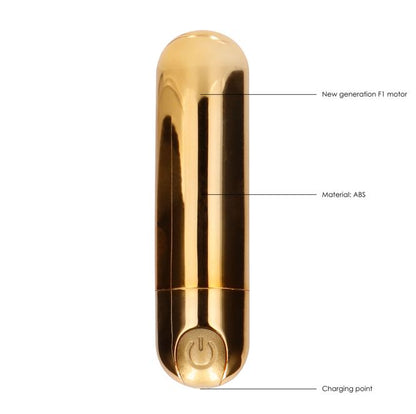 10-Speed Rechargeable Bullet Gold | Bullet Vibrator | Shots Toys | Bodyjoys