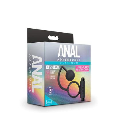 Anal Adventures Platinum Ball With Vibrating Cock Ring | Anal Cock Ring | Blush Novelties | Bodyjoys