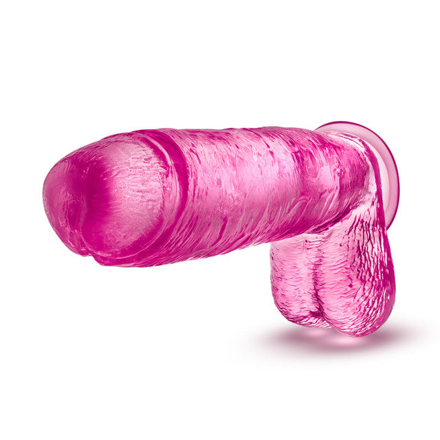 B Yours Plus Big N’ Bulky 10.5 Inch Transparent Dildo Pink | Realistic Dildo | Blush Novelties | Bodyjoys