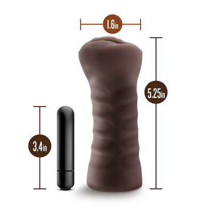 Hot Chocolate Alexis Vibrating Vagina Masturbator | Male Vibrator | Blush Novelties | Bodyjoys