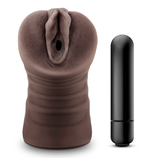 Hot Chocolate Brianna Vibrating Vagina Masturbator | Male Vibrator | Blush Novelties | Bodyjoys